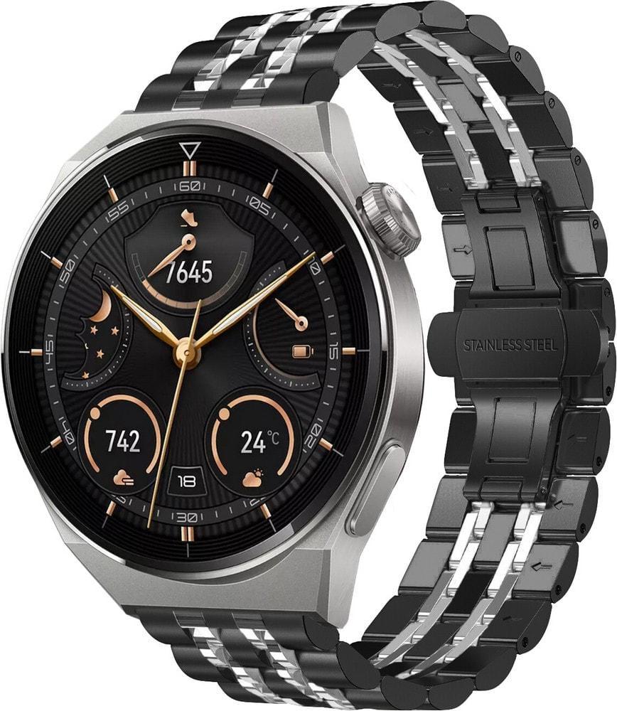 Браслет металлический Spinye Line для Huawei Watch GT3 Pro 46 мм Black Silver (37321-03)