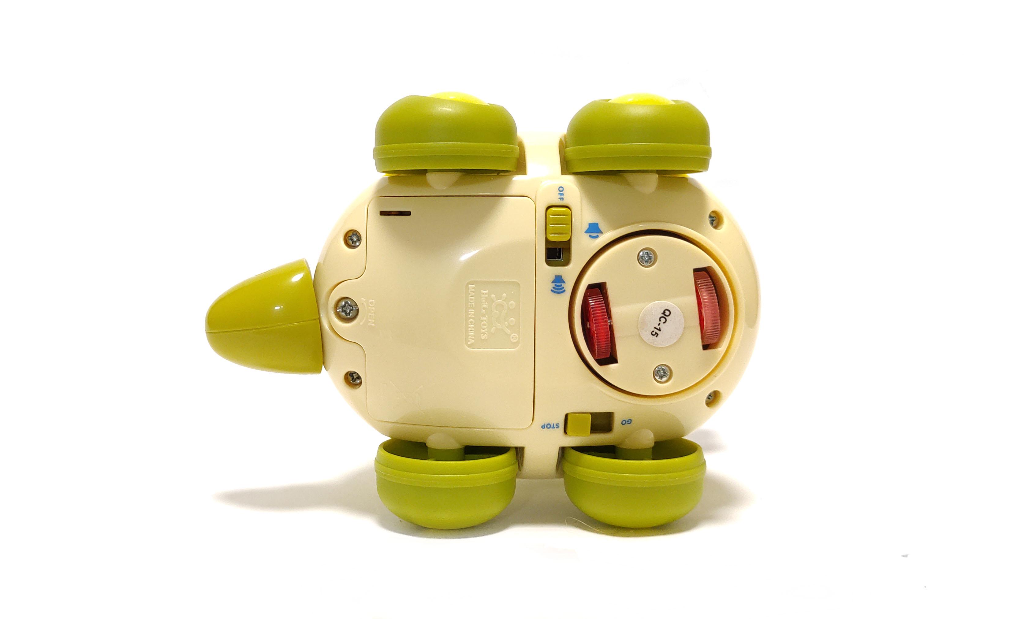 Каталка-динозаврик электронная Hola Toys музыкальная 18х12 см с подсветкой Зеленый (91530z) - фото 8