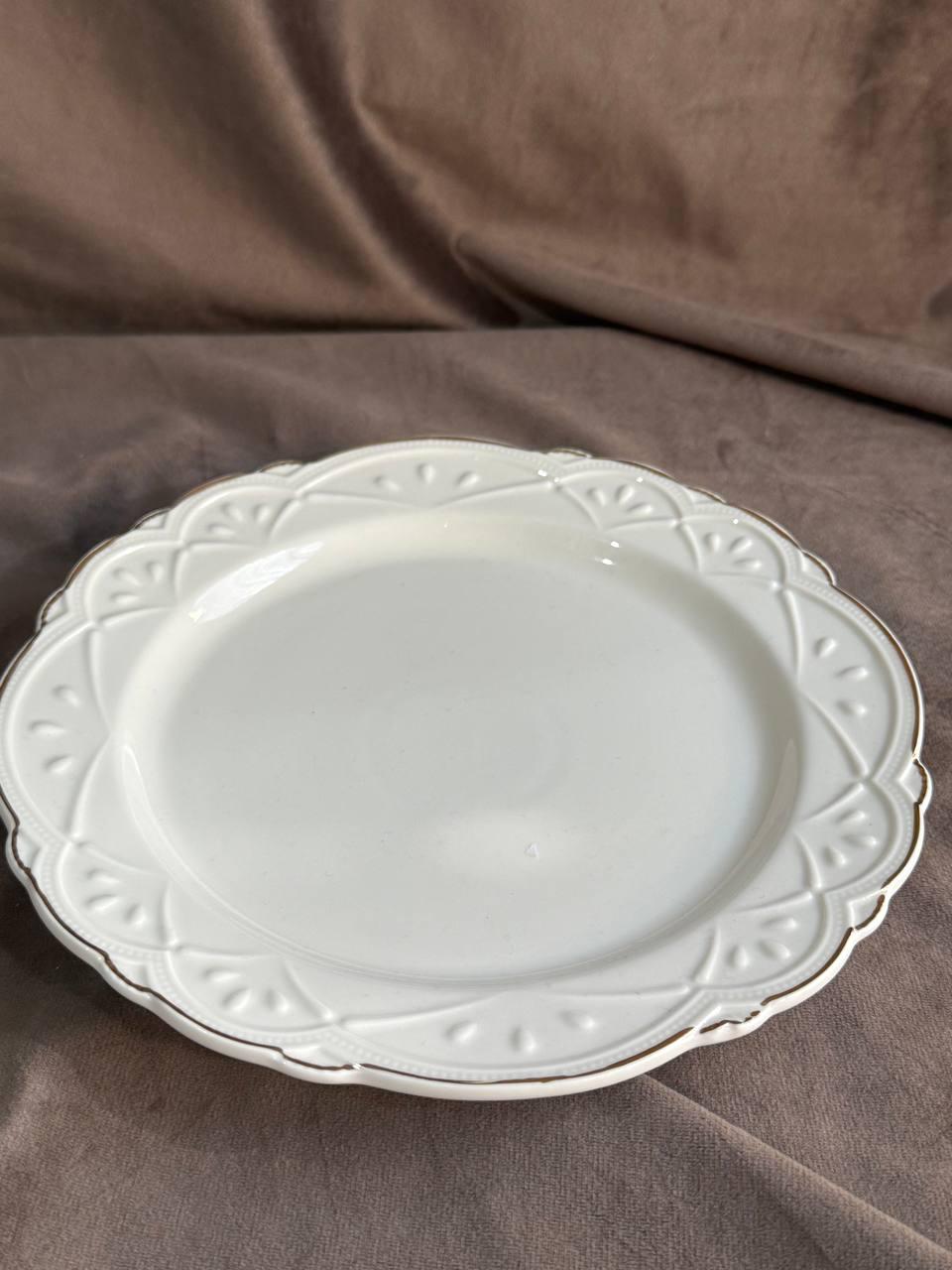 Тарілка десертна YIWU HP-20-37 керамічна 20 см Білий (HP-20-37)