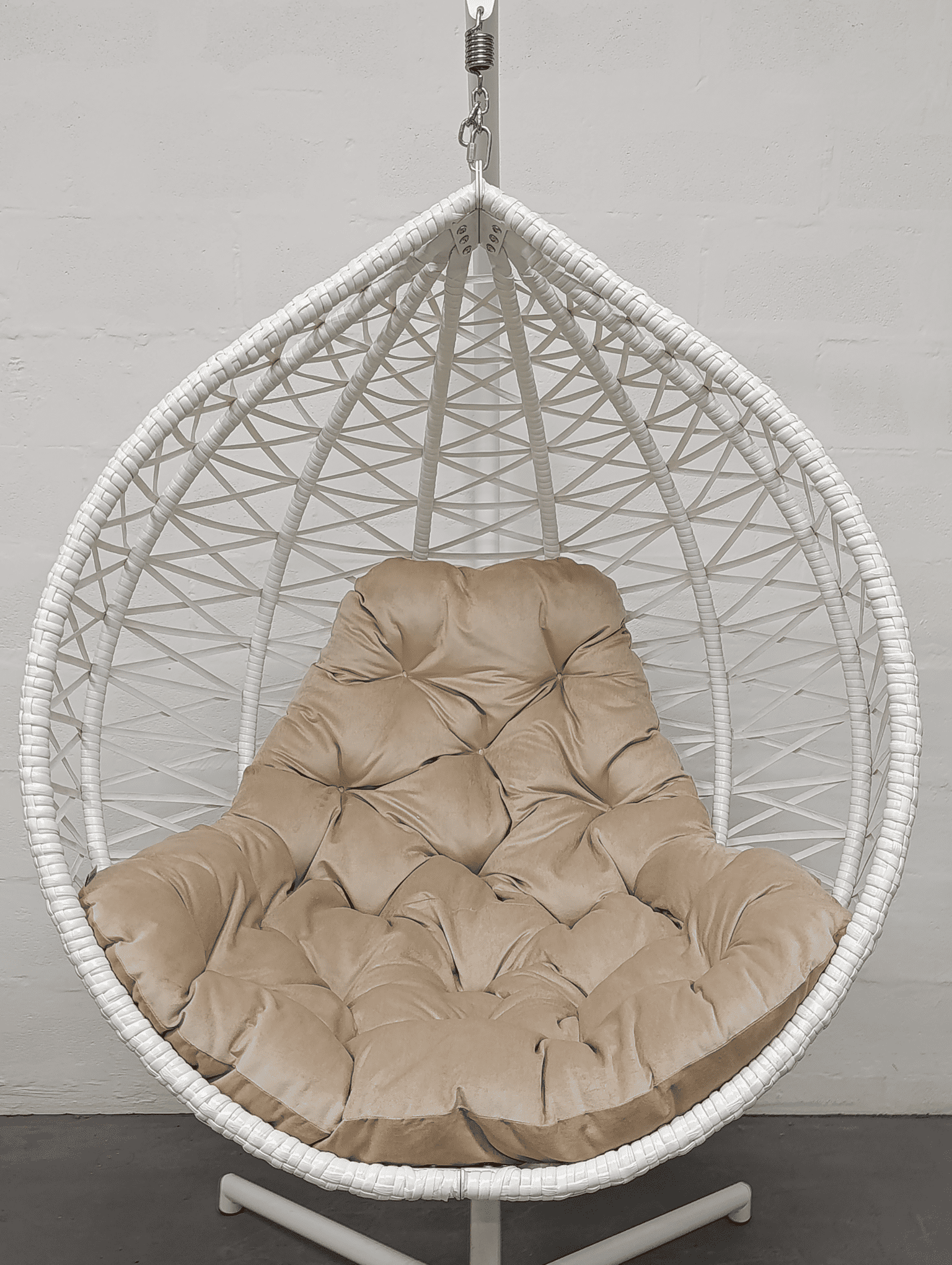 Подушка для крісла-кокона велюр 06 Бежевий (5887) - фото 1 Подушка для крісла-кокона велюр 06 Бежевий (5887) - фото 1