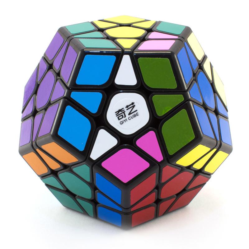 Головоломка мегаминкс QiYi Qiheng Megaminx с цветными наклейками Black (17791) - фото 4