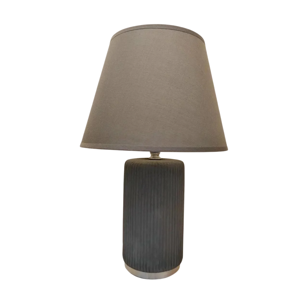 Настольная лампа Valeso с круглым корпусом под лампу Е14 Серый (HS8819 GRAY)