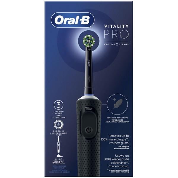 Зубна щітка електрична Oral-B Vitality Pro ProtectxClean D103 Black