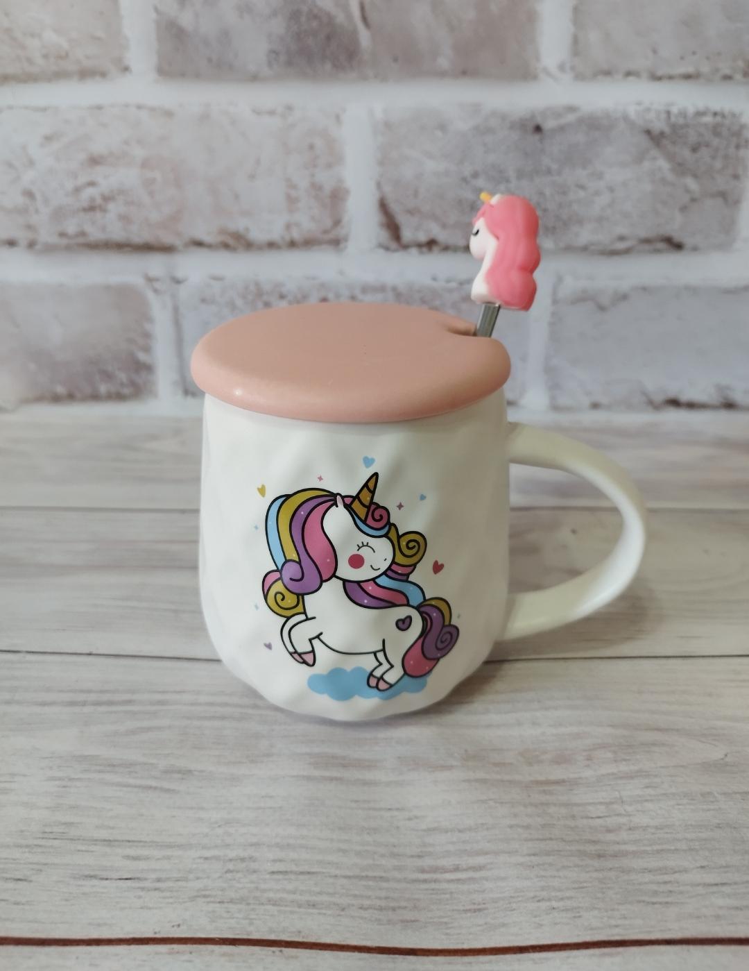 Чашка S&T Baby Unicorn с крышкой и ложкой 400 мл (20623)