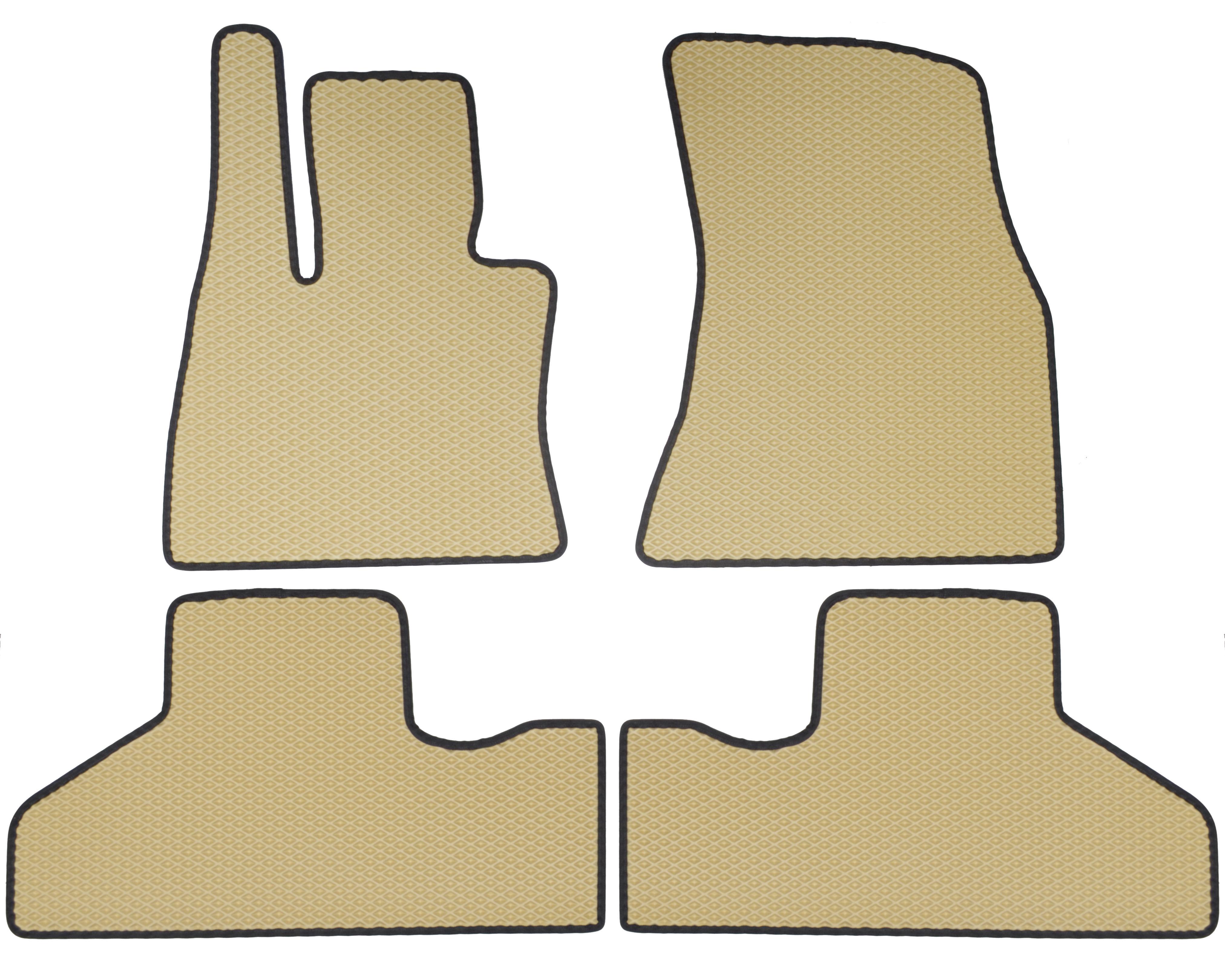 Коврики в салон для BMW X5 F15 '14- EVA-полимерные Kinetic Бежевый/Черный