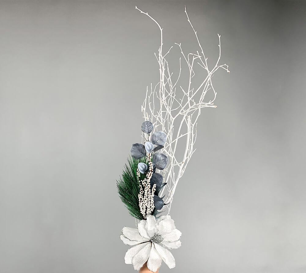 Декоративная ветка Elisey Первый зимний цветок (6018-044)