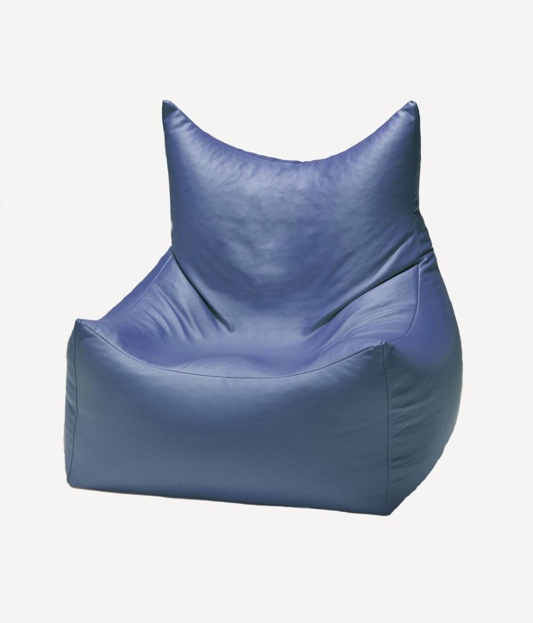 Кресло мешок BIG YETI Gothic-107 120x120 см ткань кожзаменитель Синий (1402925748)