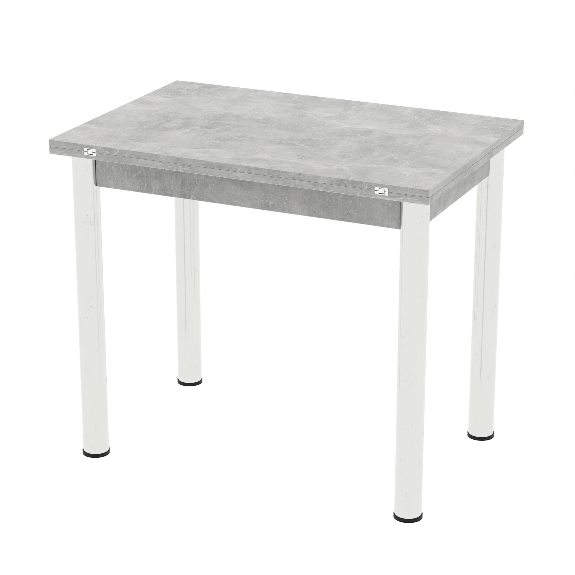 Розкладний обідній стіл Неман АПАЧІ Бетон/Хром (442505)