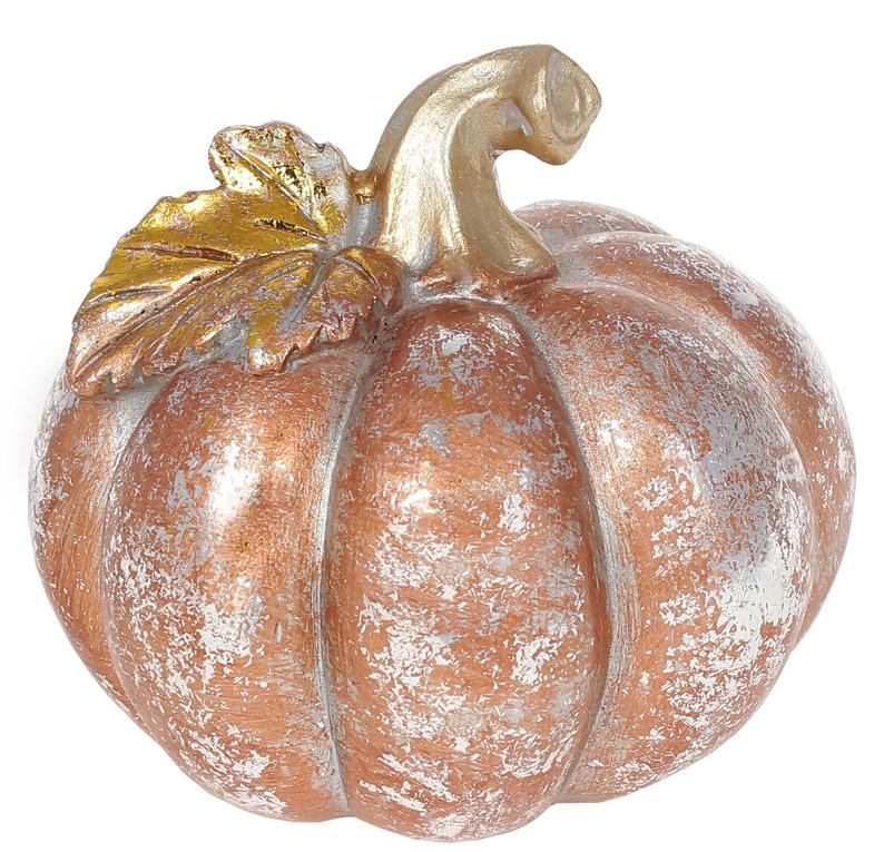 Декоративная статуэтка Тыква 12х12х10,5 см Медный с серебром (BD-SG37-832)