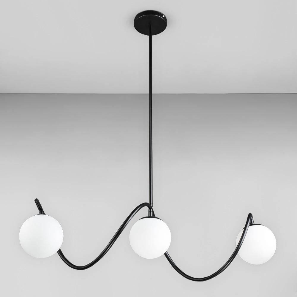 Люстра потолочная Light House DL-18975/3 Черный/Белый