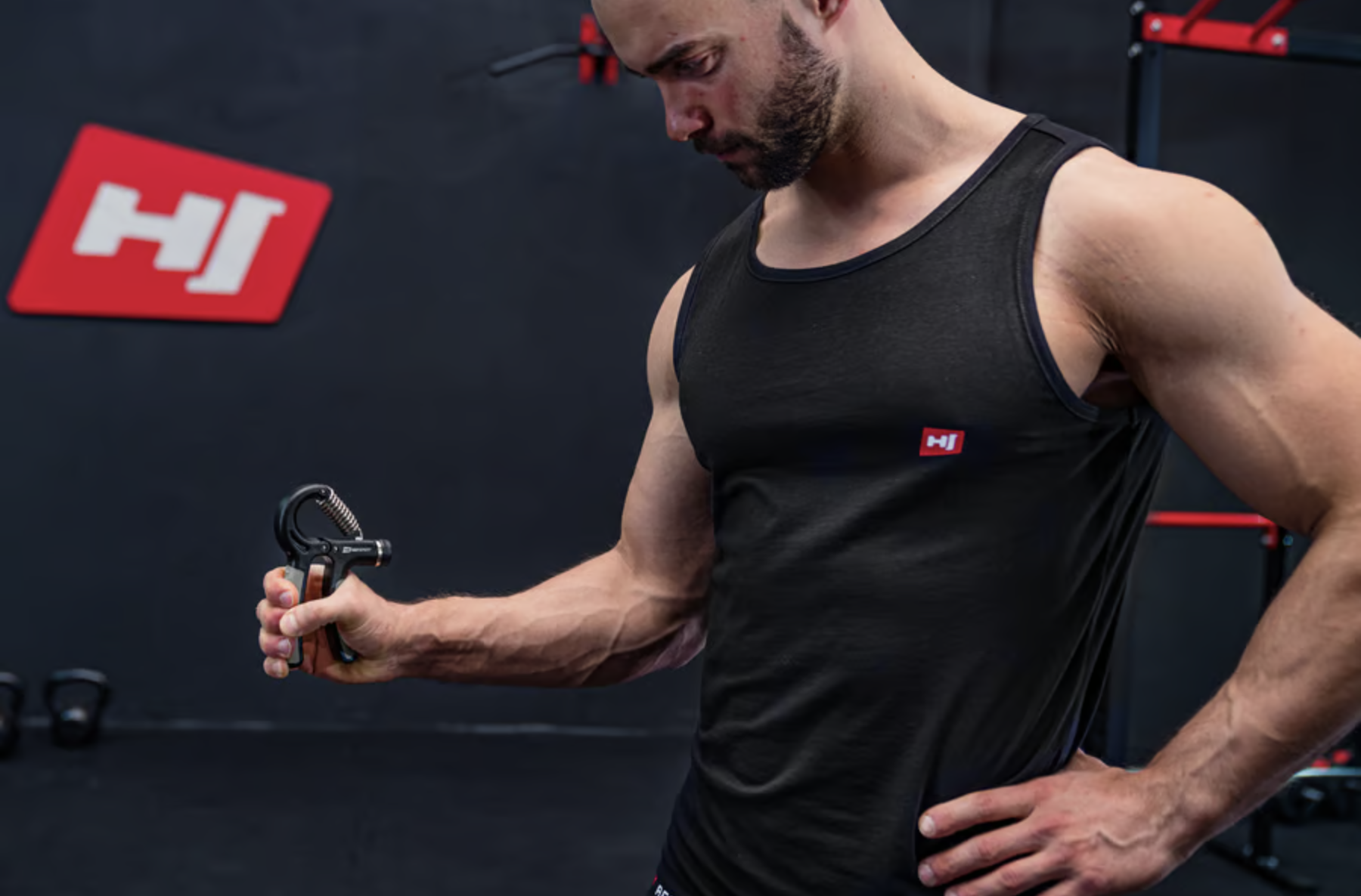 Эспандер регулируемый Hop-Sport 5-60кг HS-P060HG Черно-серый (4259) - фото 5