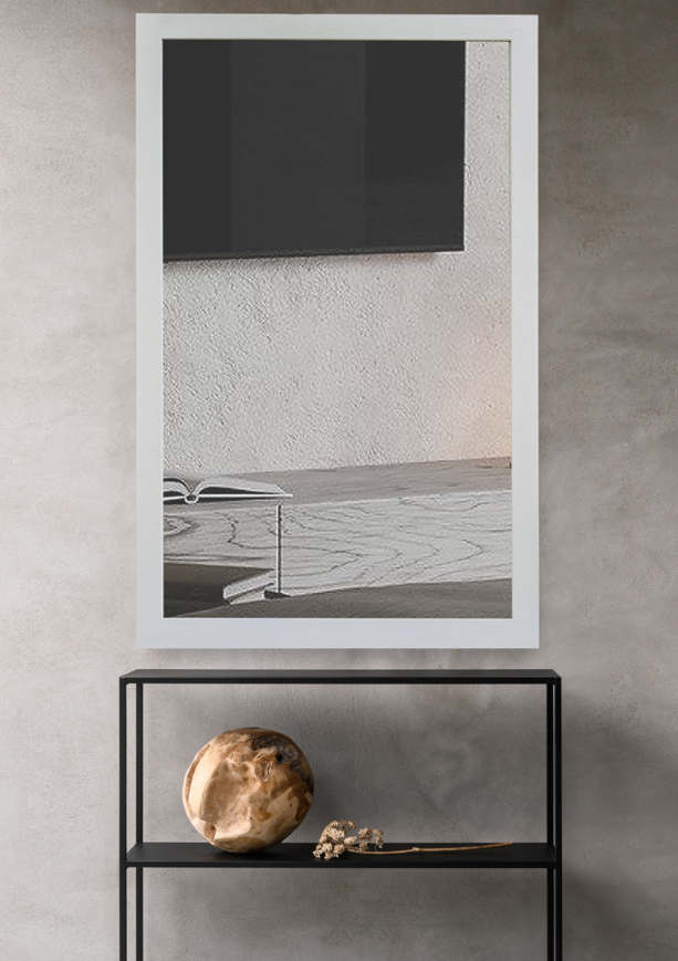 Дзеркало в рамі настінне CRYSTAL GLASS 1800 1800х800 мм Білий (С3433)