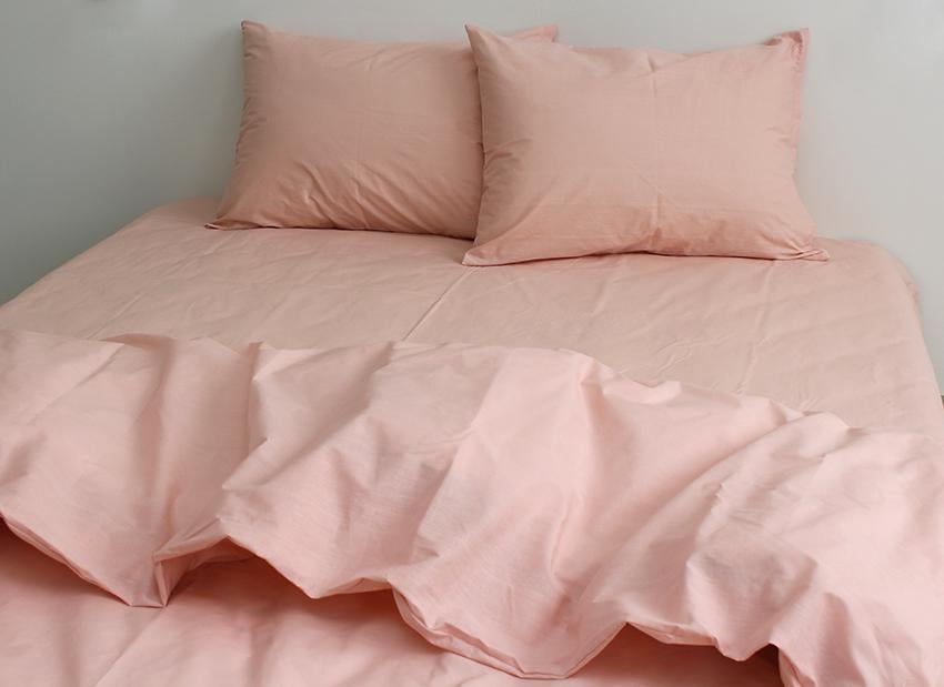 Комплект постільної білизни TAGtekstil Pale Blush двуспальний наволочки 70x70 см