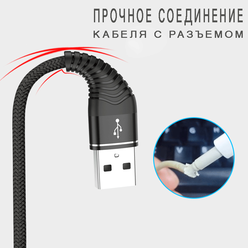 USB кабель Kaku KSC-098 USB-Lightning 1.2 м Blue (1253383694) - фото 2