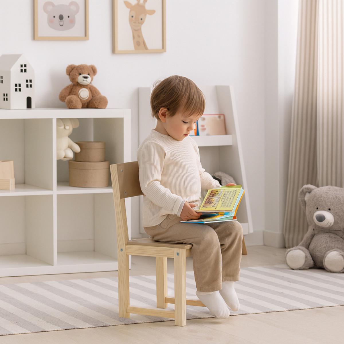 Стілець дитячий дерев'яний Kolodo 56 см Бежевий - фото 8 Стілець дитячий дерев'яний Kolodo 56 см Бежевий - фото 8