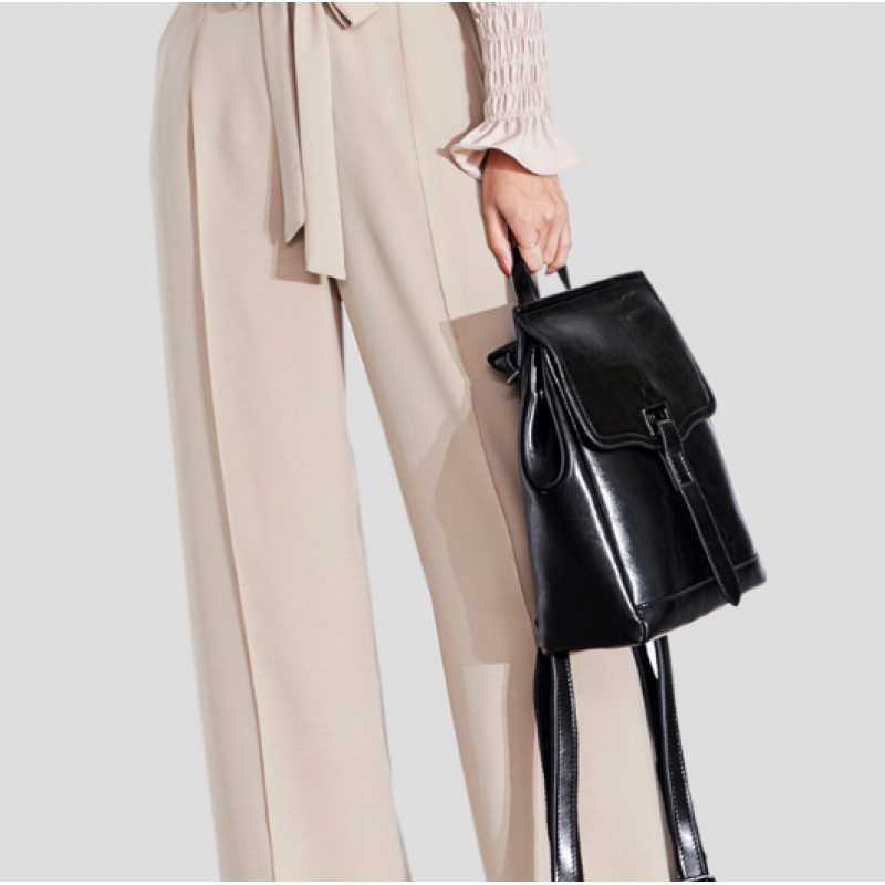 Рюкзак-сумка жіночий шкіряний 26х22х11 см Чорний (156) - фото 3 Рюкзак-сумка жіночий шкіряний 26х22х11 см Чорний (156) - фото 3