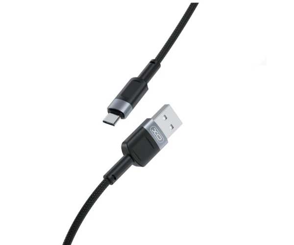 Кабель дата с функцией быстрой зарядки Xo NB198 USB to MicroUSB 2,4 A 1 м Black