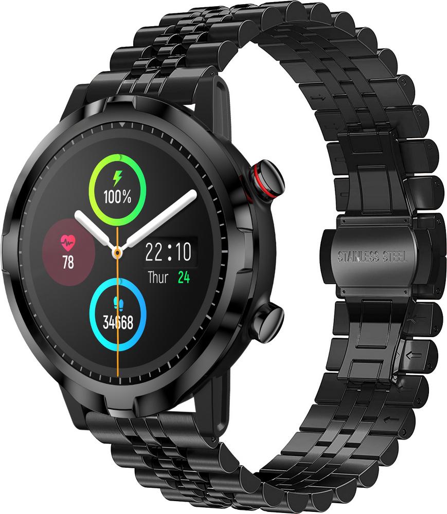 Браслет металлический Stech для Haylou Smart Watch RT LS05S Black (25265-2B)