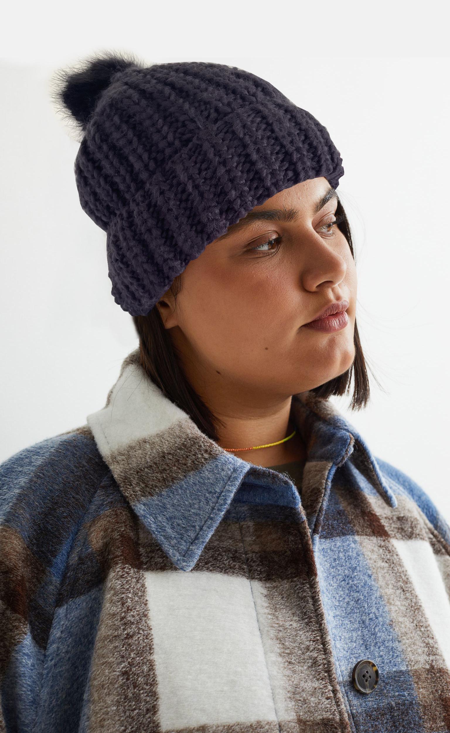 Шапка H&M 521660b30 OS Темно-синий