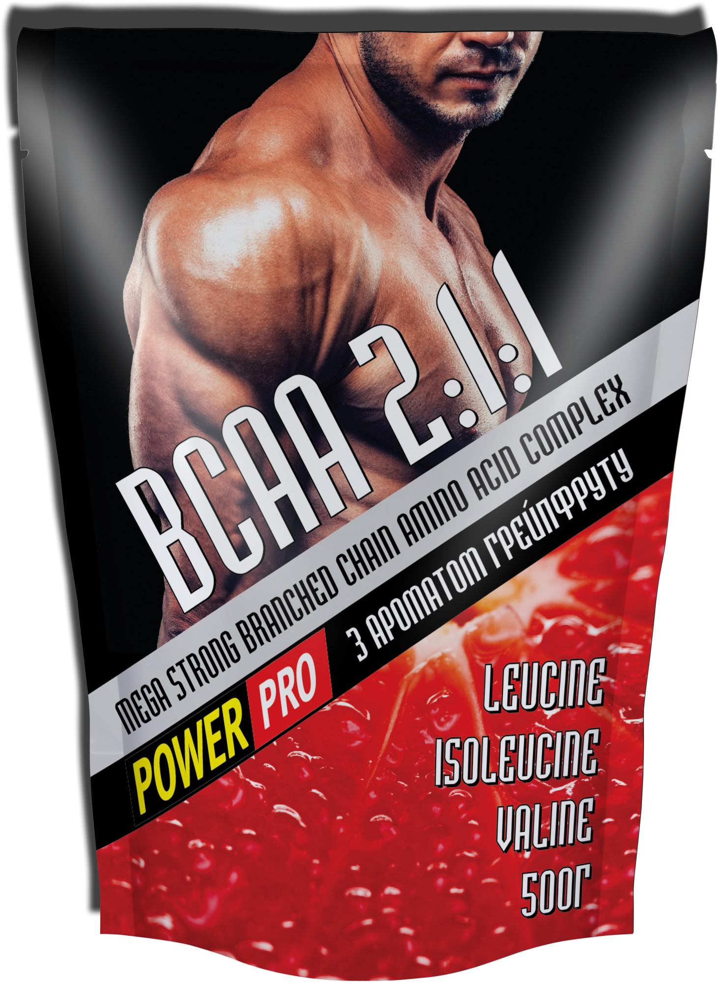 Аминокислота Power Pro BCAA Mega Strong 2:1:1 грейпфрут 500 г