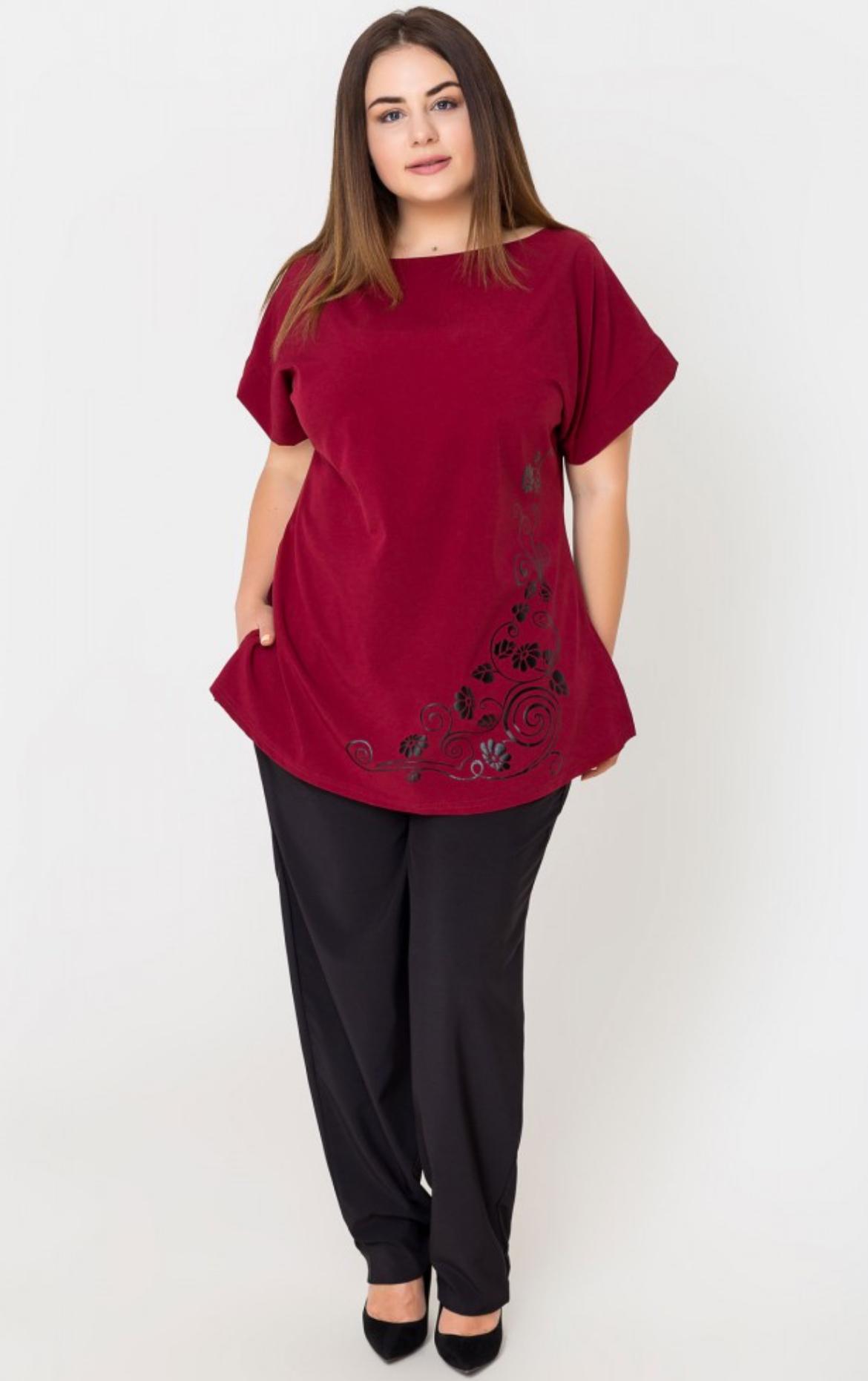 Блузка женская мелиса р. 60 Бордовый (2288839631) - фото 2