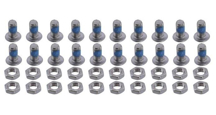 Комплект винтиков крепления опор для стиральной машины с гайками 20 шт. (vintm520)