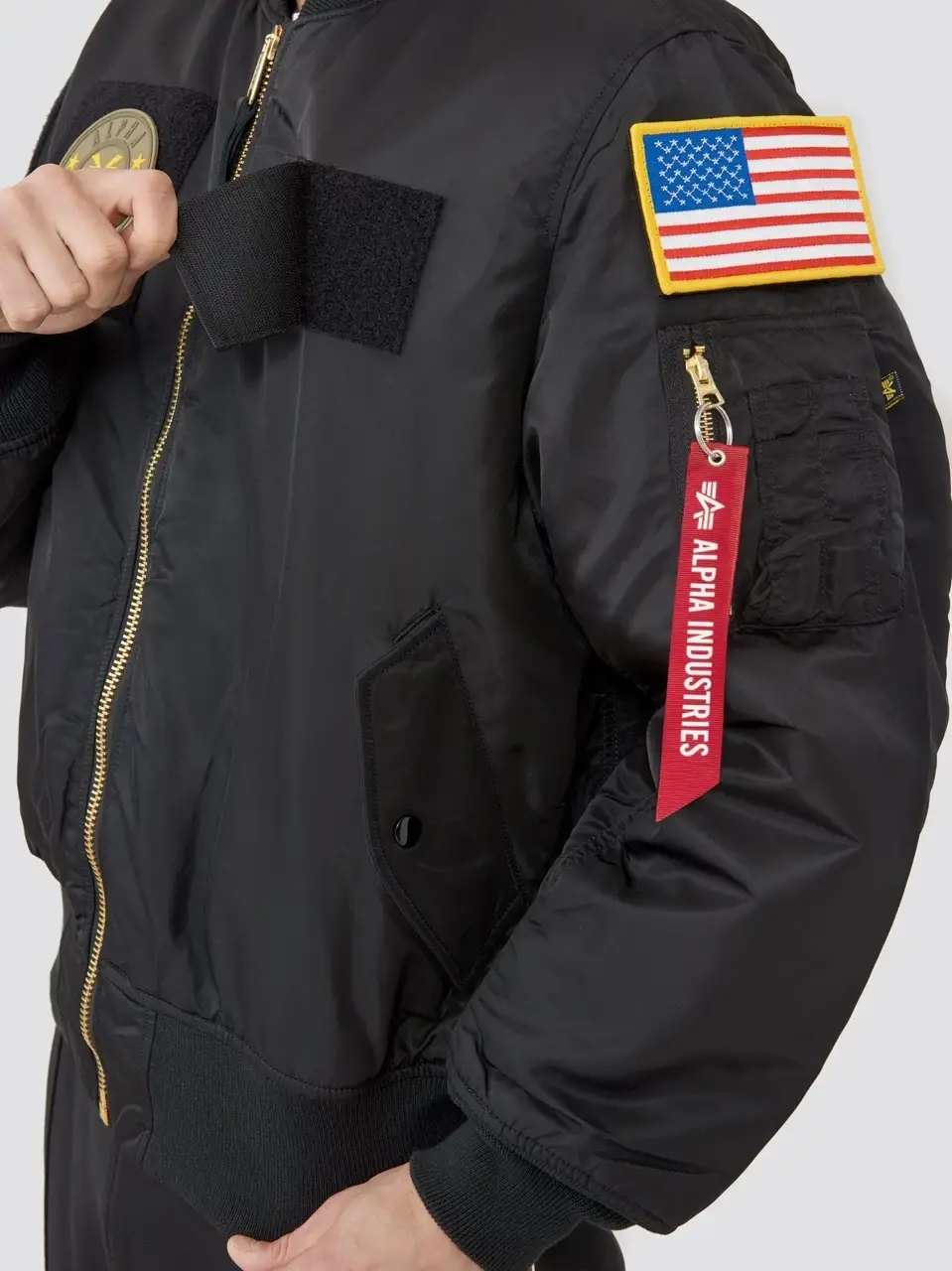 Бомбер Alpha Industries MA-1 Flex Flight Jacket L Black (MJM46600C1BLL) - фото 6