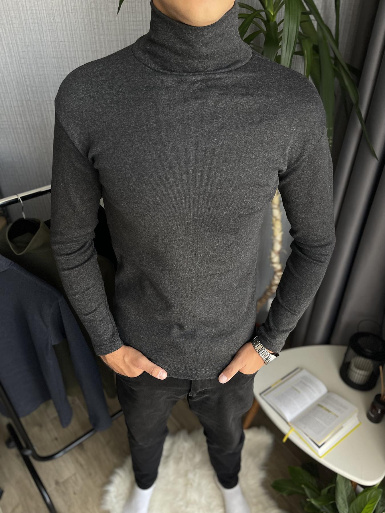 Гольф чоловічий зимовий на флісі облягаючий S Графіт (26534/2/1) - фото 8 Гольф чоловічий зимовий на флісі облягаючий S Графіт (26534/2/1) - фото 8