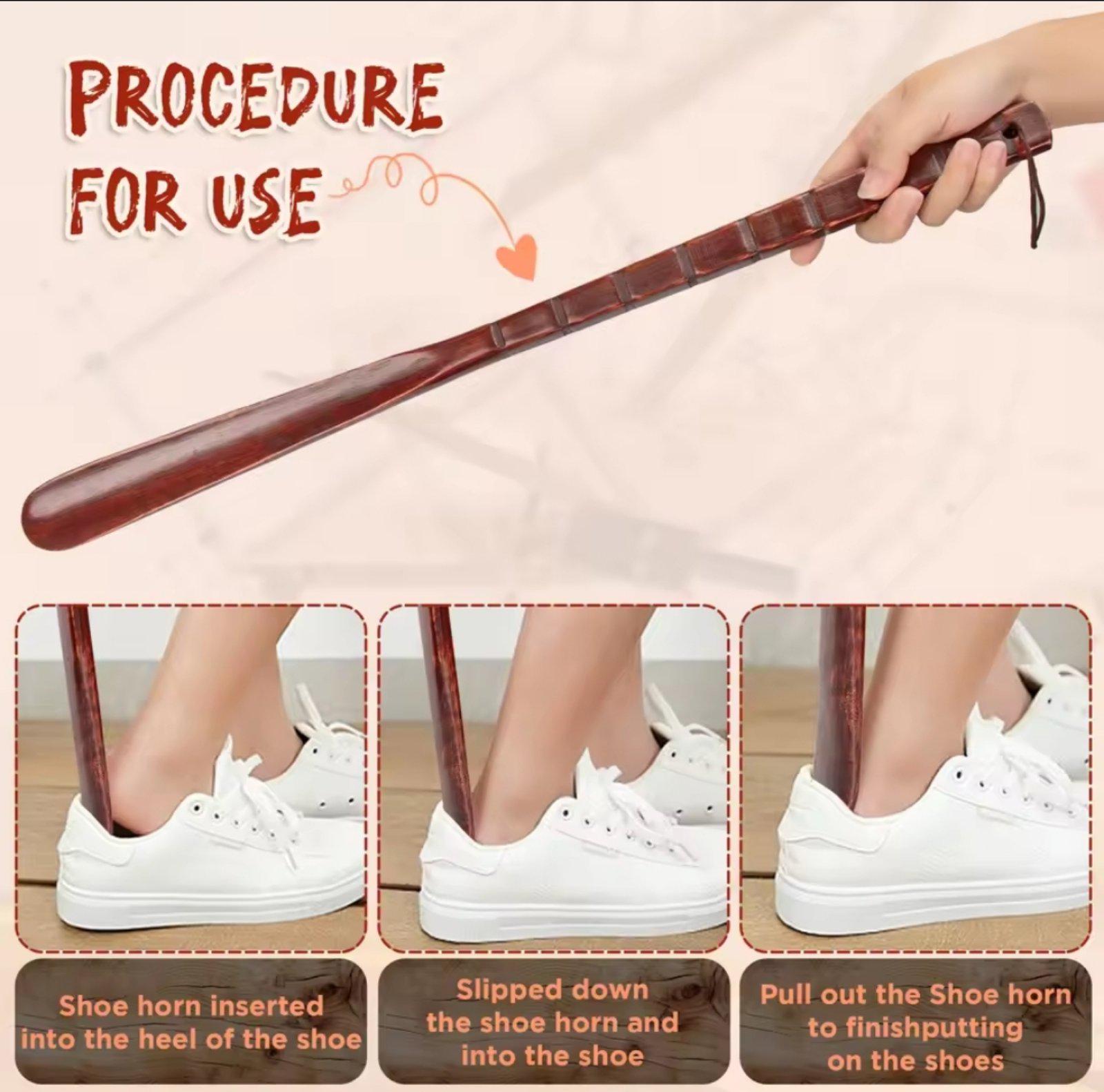 Лопатка деревянная для обуви Темно-коричневая 55 см (55055) - фото 4