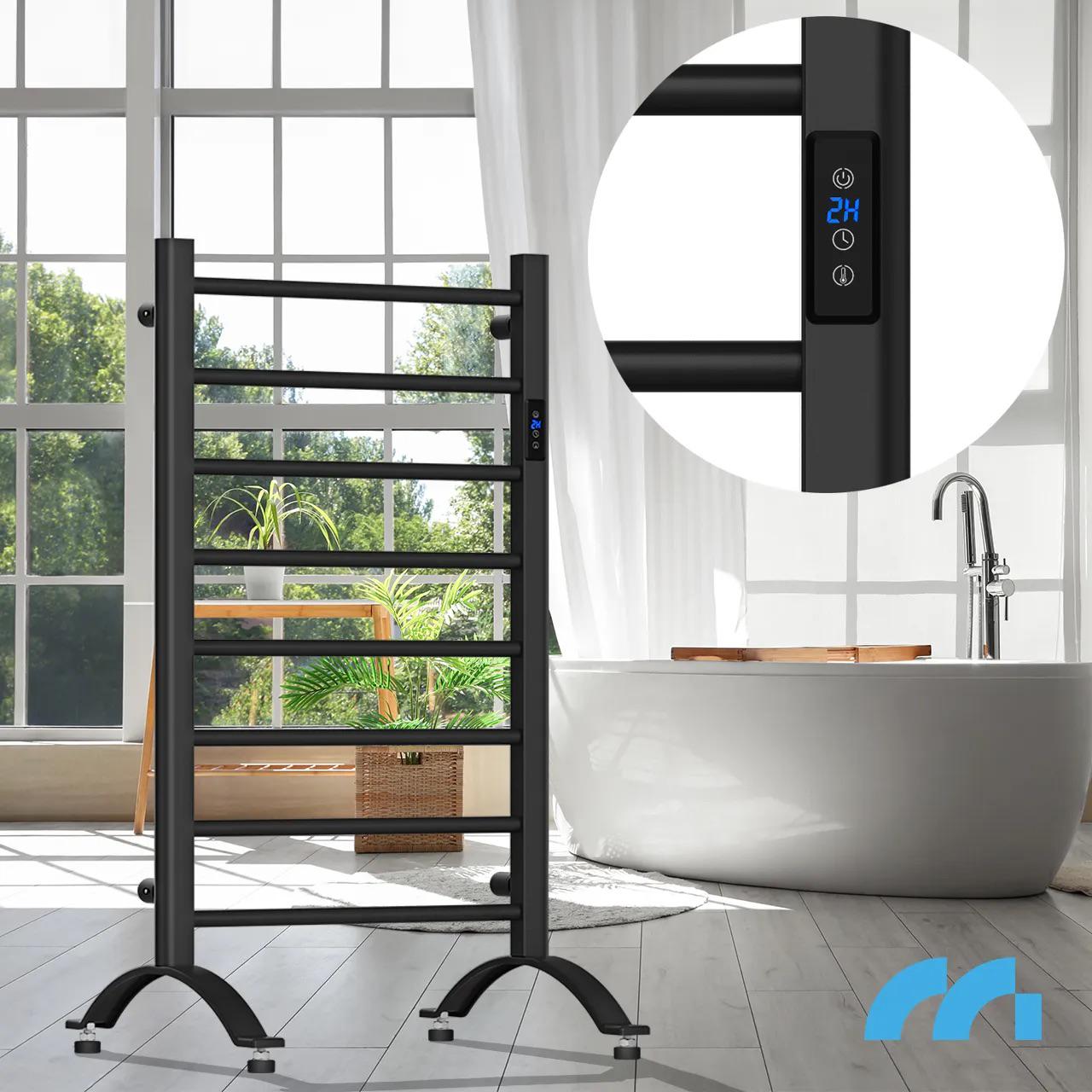 Електрична рушникосушка Maltec з термостатом і таймером 2в1 200W Black (BH200W) - фото 13