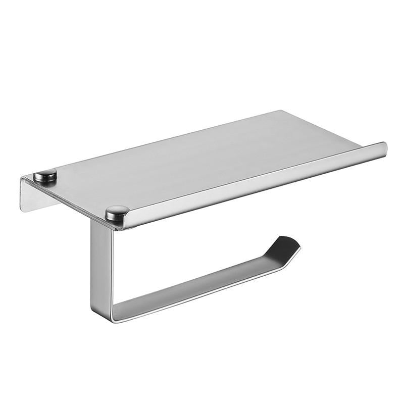 Тримач туалетного паперу IwConcept K6 SS-304 з поличкою із нержавіючої сталі Хром (1928)