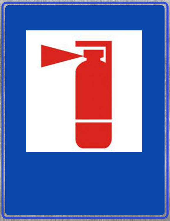 Металлическая табличка Указатель огнетушителя 25x18 см