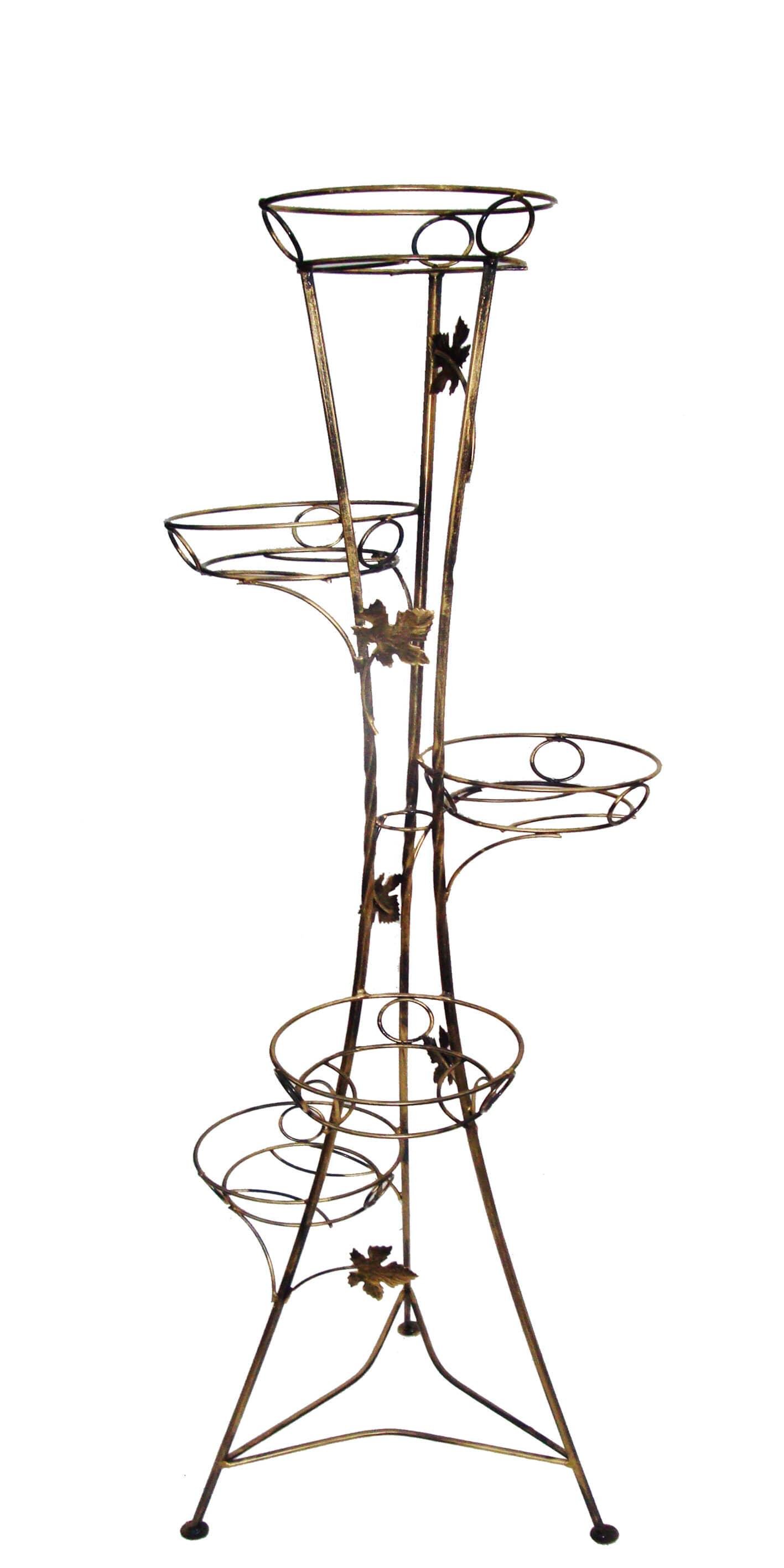 Подставка кованая для цветов Башня на 5 вазонов (10620158)