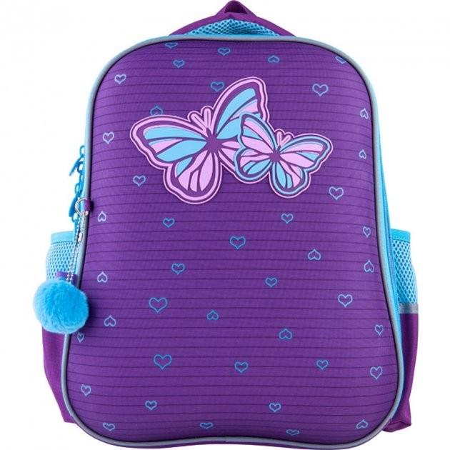 Рюкзак GoPack Education Butterflies каркасний з ортопедичною спинкою 38x28x13 см 15 л Фіолетовий (GO21-165M-1)