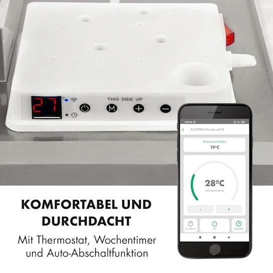 Обігрівач інфрачервоний Klarstein Wonderwall Smart 600 Timer IP24 (10032782) - фото 4