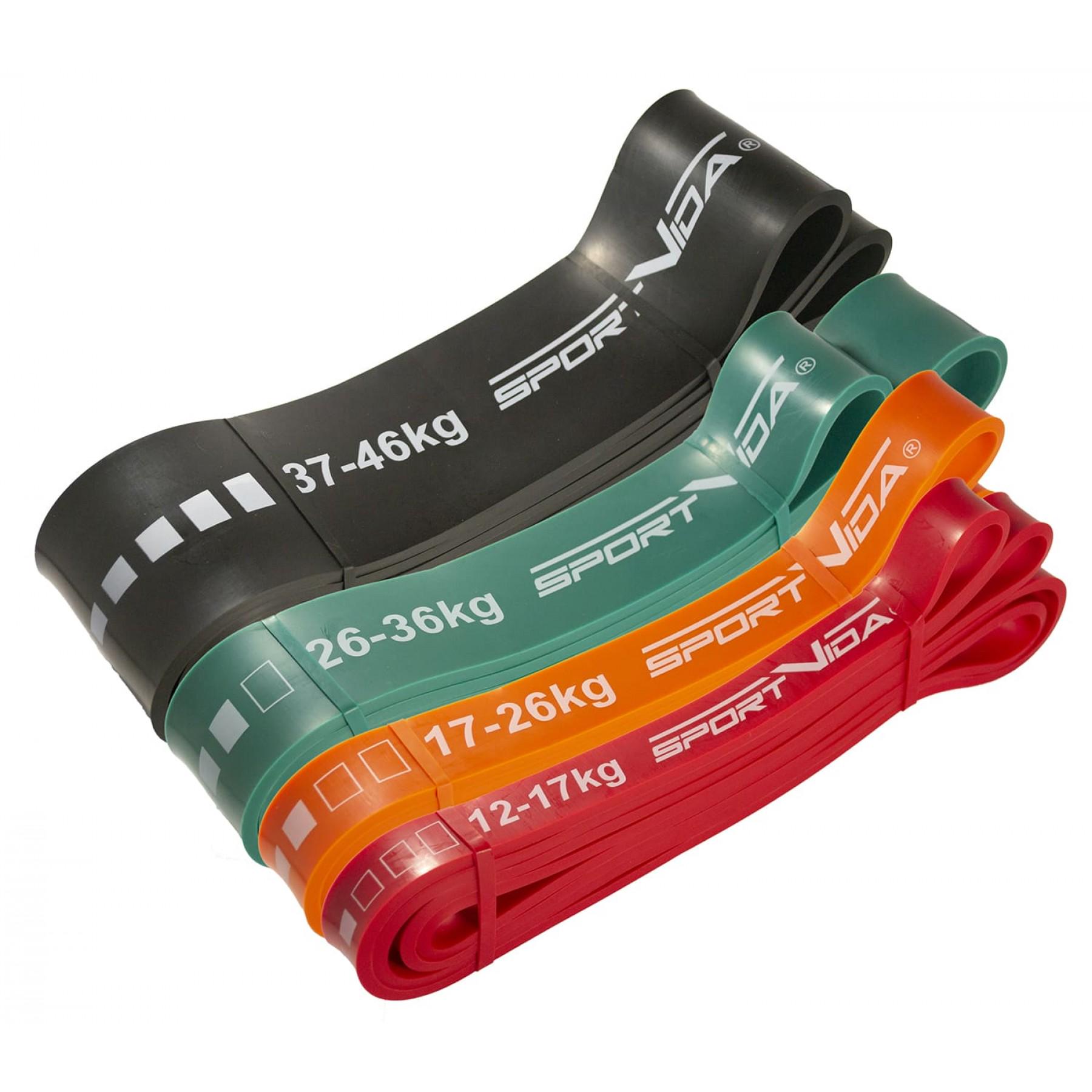 Резинка для спорта SportVida Power Band 12-46 кг 4 шт. (SV-HK0190-4)