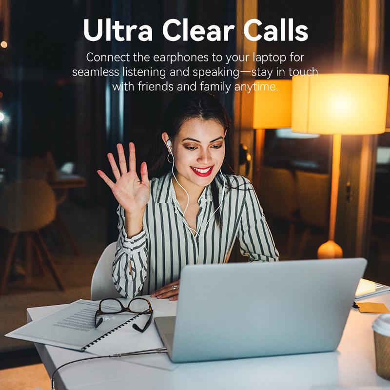 Перехідник Vention 2х3.5 мм minijack-3.5 мм minijack стерео AUX 4-піновий TRRS Нейлонова оплітка 0,3 м Чорний (BHFBY) - фото 6 Перехідник Vention 2х3.5 мм minijack-3.5 мм minijack стерео AUX 4-піновий TRRS Нейлонова оплітка 0,3 м Чорний (BHFBY) - фото 6