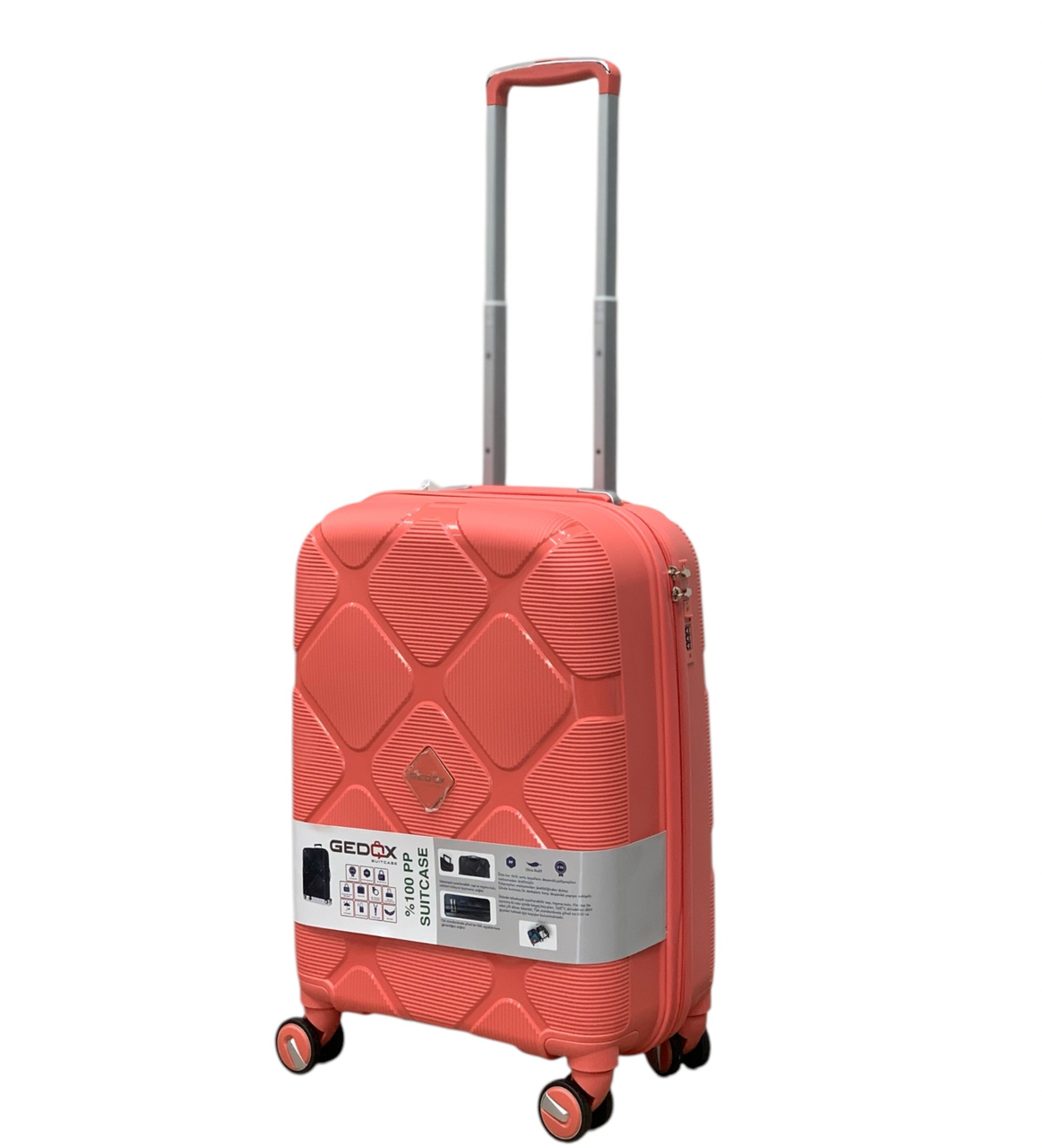 Чемодан Gedox PP007-S полипропилен на 4-х двойных колесах маленький S 50 л - фото 1 Чемодан Gedox PP007-S полипропилен на 4-х двойных колесах маленький S 50 л - фото 1