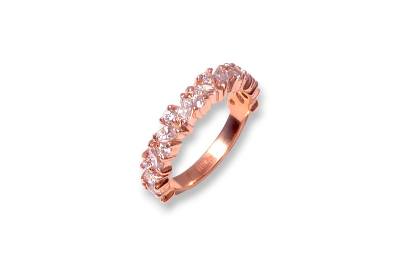 Кольцо из красного золота с фианитами К-0503 р. 15,5 (2912996146)