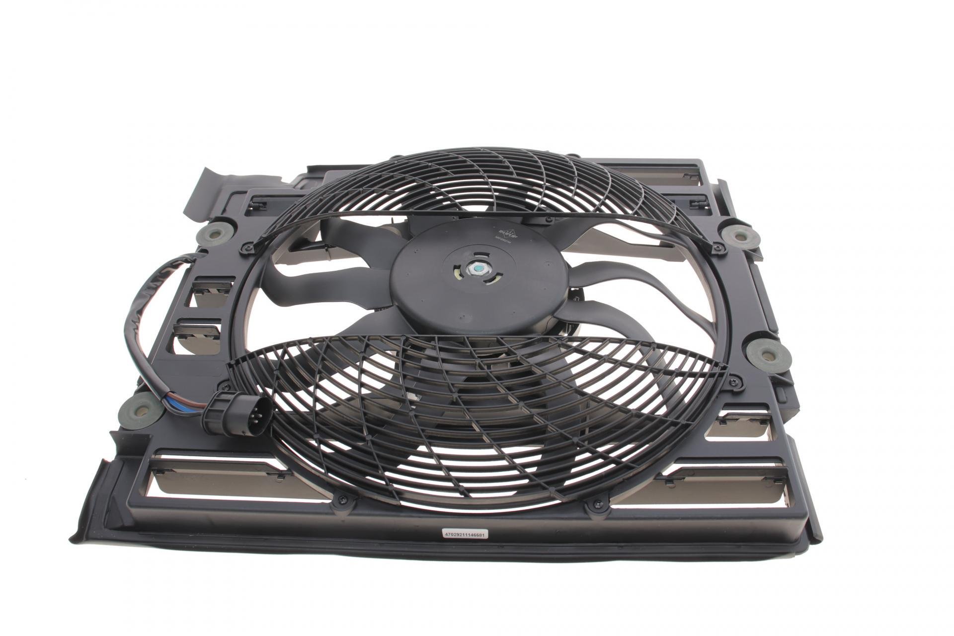 Вентилятор електричний радіатора BMW 5 E39 2,0i-4,0i/2,5TD 95-04 з дифузором (47029)