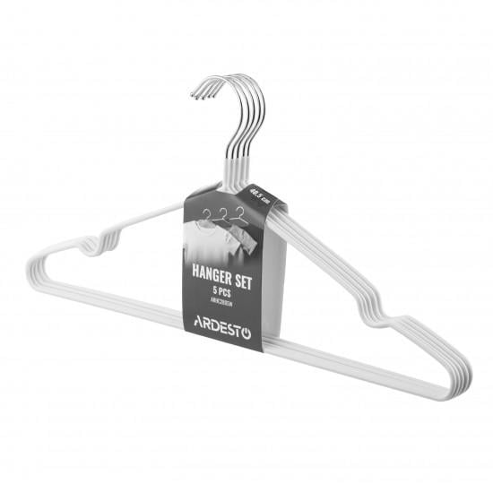 Плечики для одягу Ardesto ARHC2523G метал 40,5 см 5 шт. (ARHC2805W)