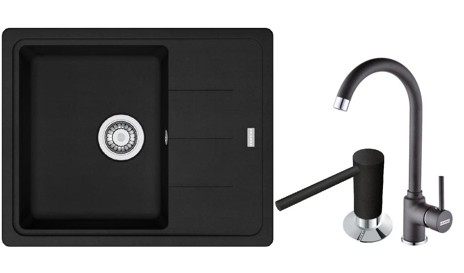 Комплект из мойки Franke Basis BFG 611-62 смесителя Franke Pola и дозатора Franke Comfort (112.0652.763)