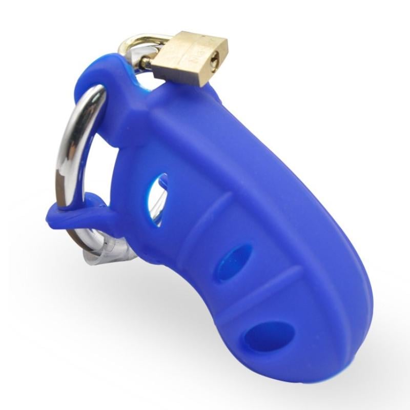 Пояс верности мужской Male Silicone Chastity Cage силиконовый Синий (1000058279)