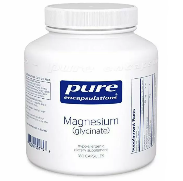 Микроэлемент Магний Pure Encapsulations Magnesium glycinate 120 мг 180 Caps (PE-00175)