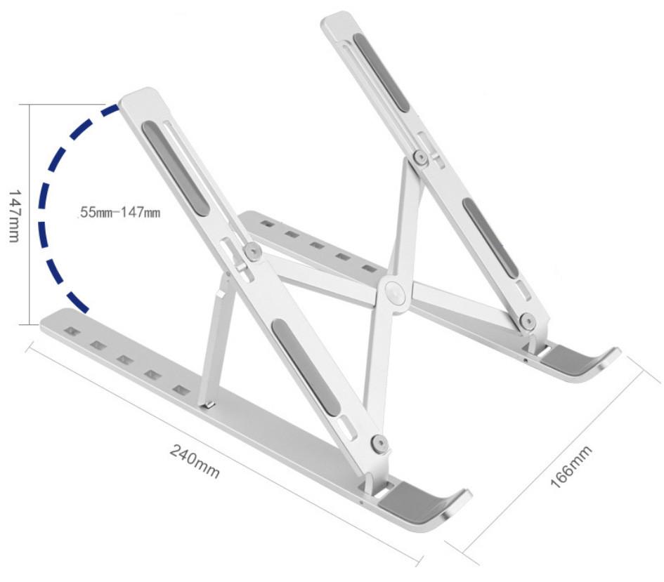 Подставка для ноутбука Mac Book складная металлическая с чехлом (ML02) - фото 6