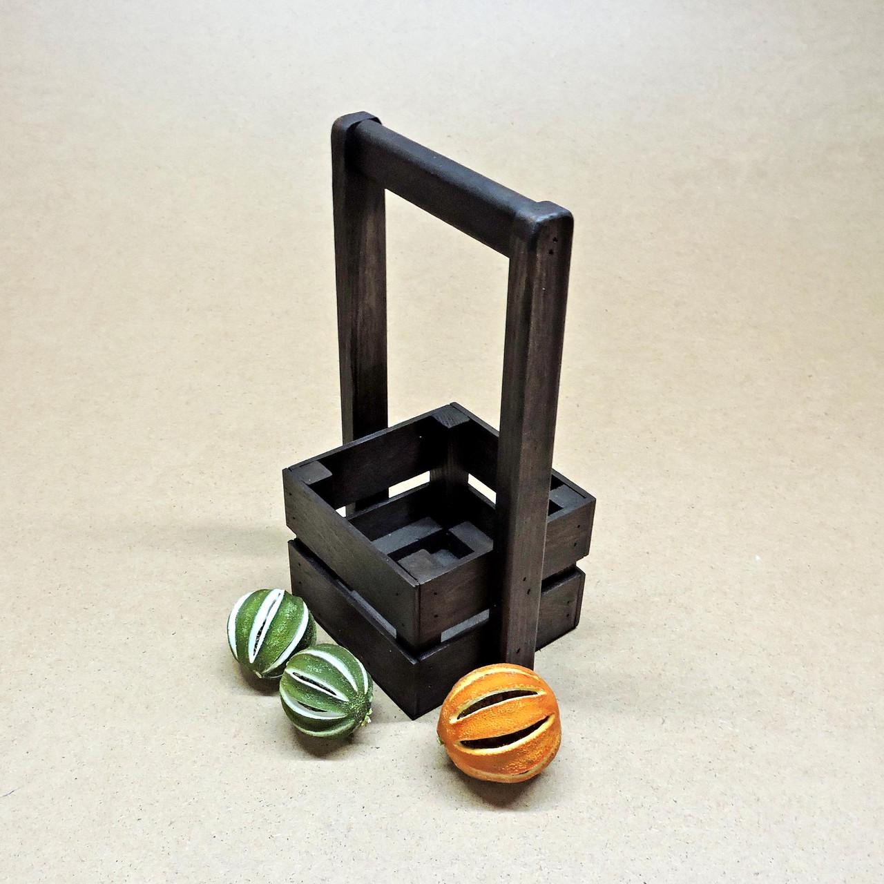 Корзинка подарочная из дерева Шервуд 12х12 см Венге (ПДК-0021112) - фото 3 Корзинка подарочная из дерева Шервуд 12х12 см Венге (ПДК-0021112) - фото 3