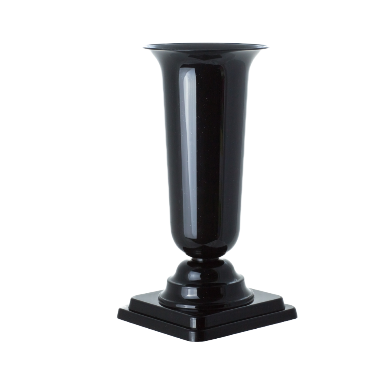 Вазон Дама с подставкой 15,5 см Черный металлик (46555) - фото 2 Вазон Дама с подставкой 15,5 см Черный металлик (46555) - фото 2