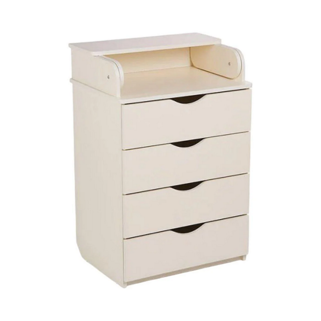 Комод-пеленатор DSK-601 с четырьмя ящиками и съемным пеленатором Бежевый