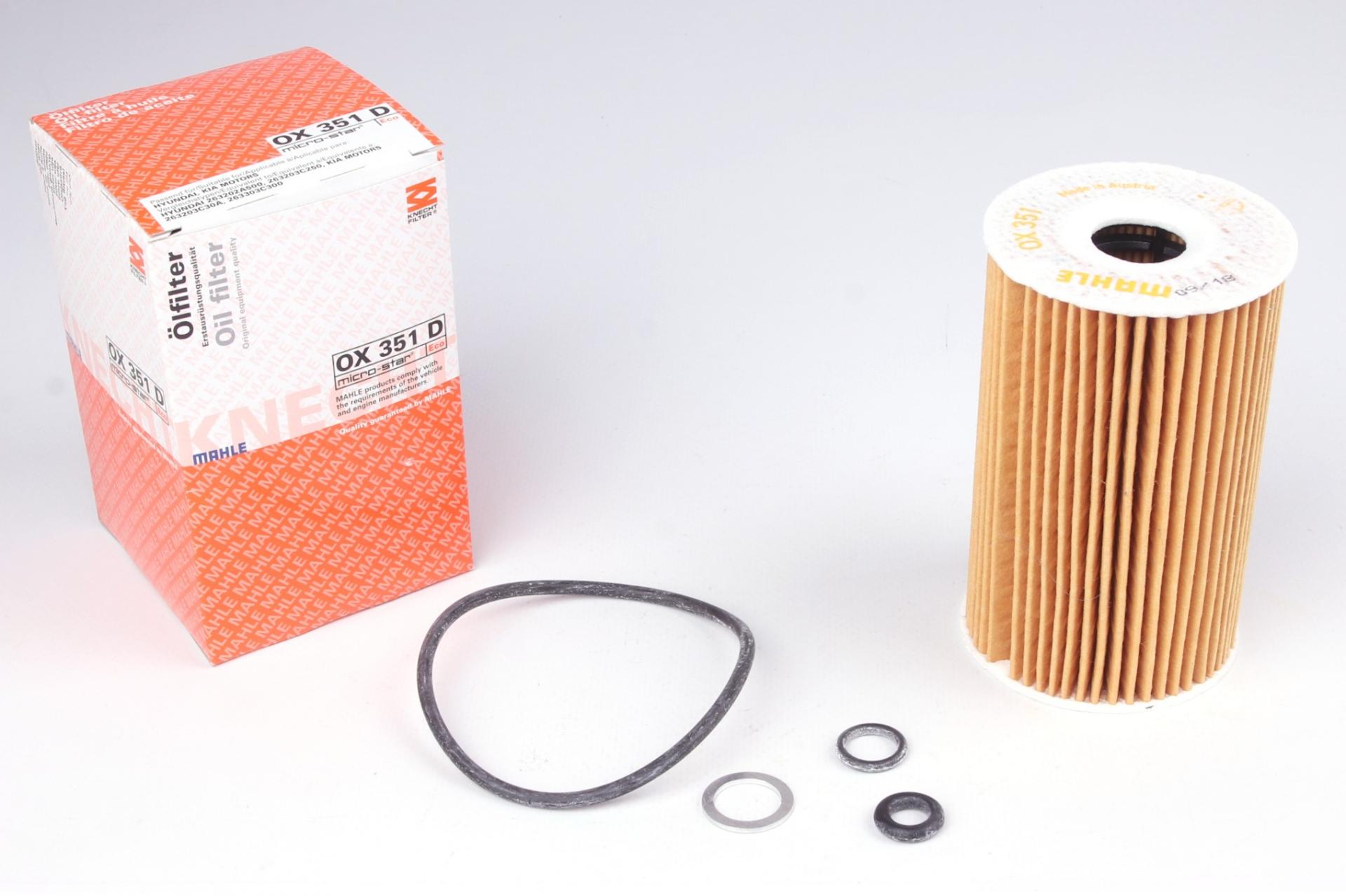 Фильтр масляный KNECHT для Kia Ceed 1,6CRDi 06- (OX 351D)