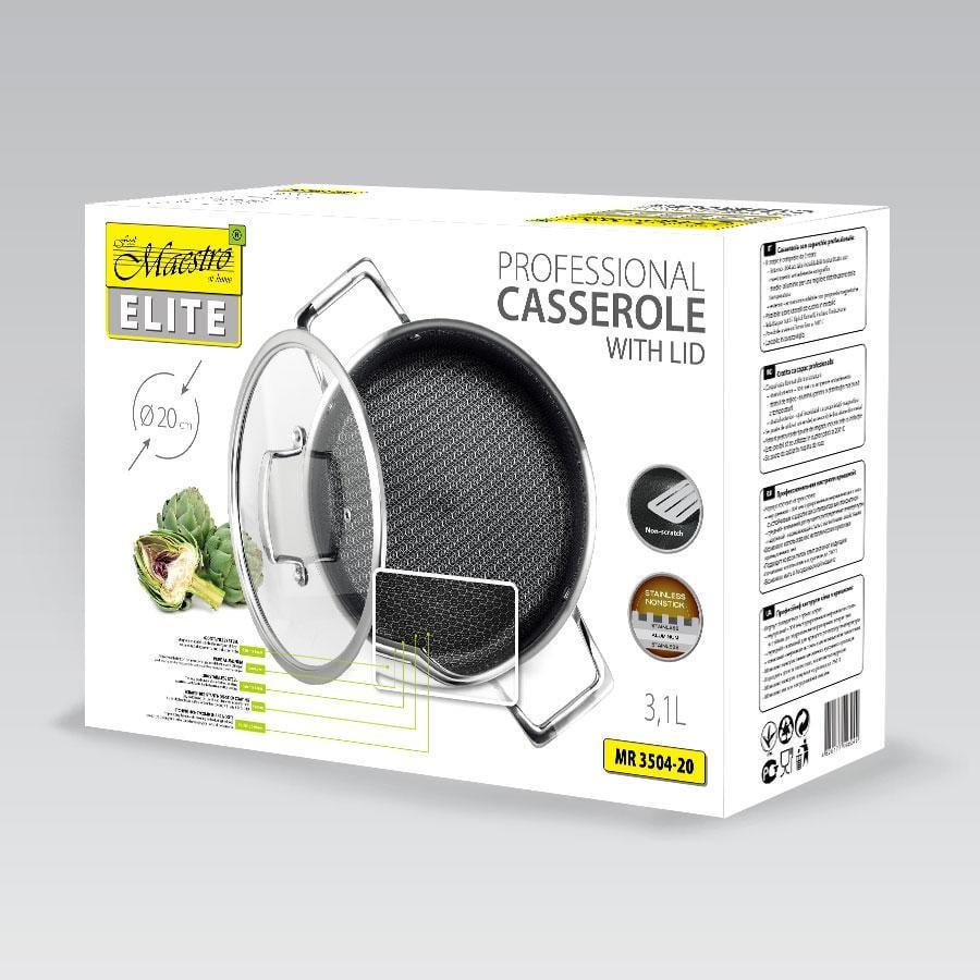 Кастрюля нержавеющая Maestro с крышкой 20 см 3,1 л (MR-3504-20) - фото 5 Кастрюля нержавеющая Maestro с крышкой 20 см 3,1 л (MR-3504-20) - фото 5